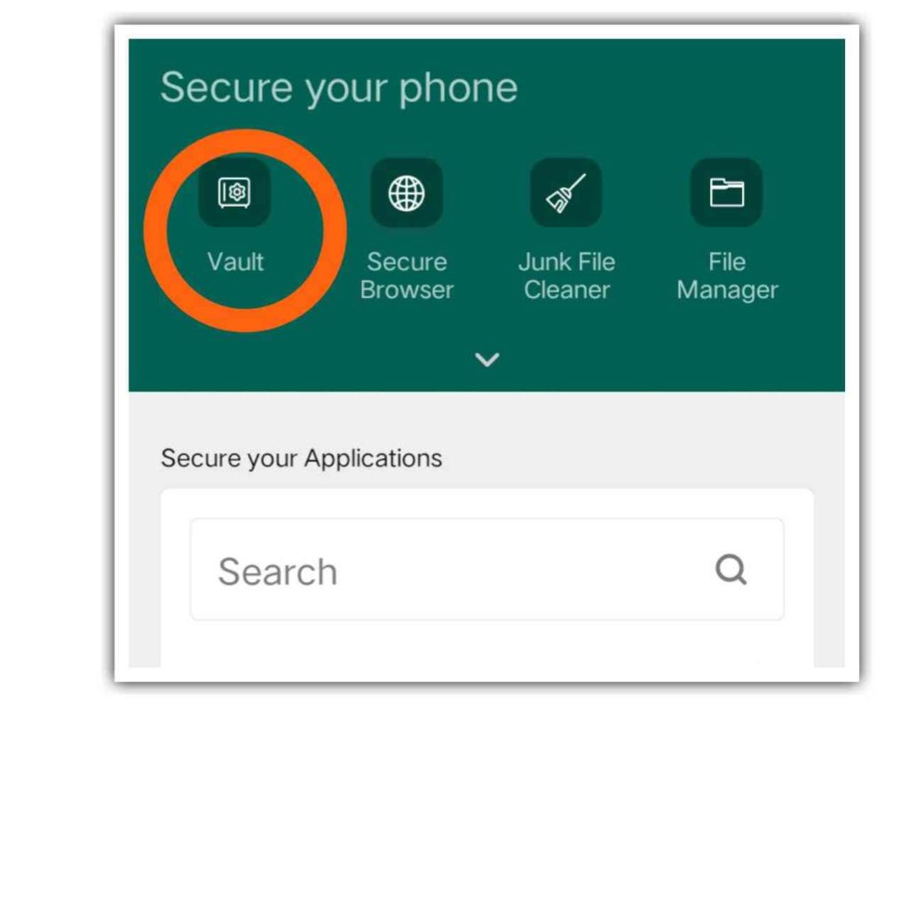 vault option फोटो छुपाने वाला App Lock