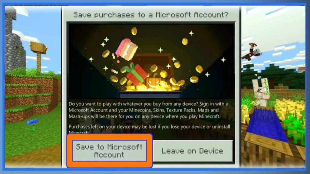 click save to microsoft account