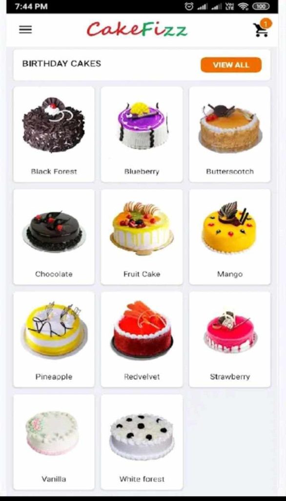 cakefizz app home page